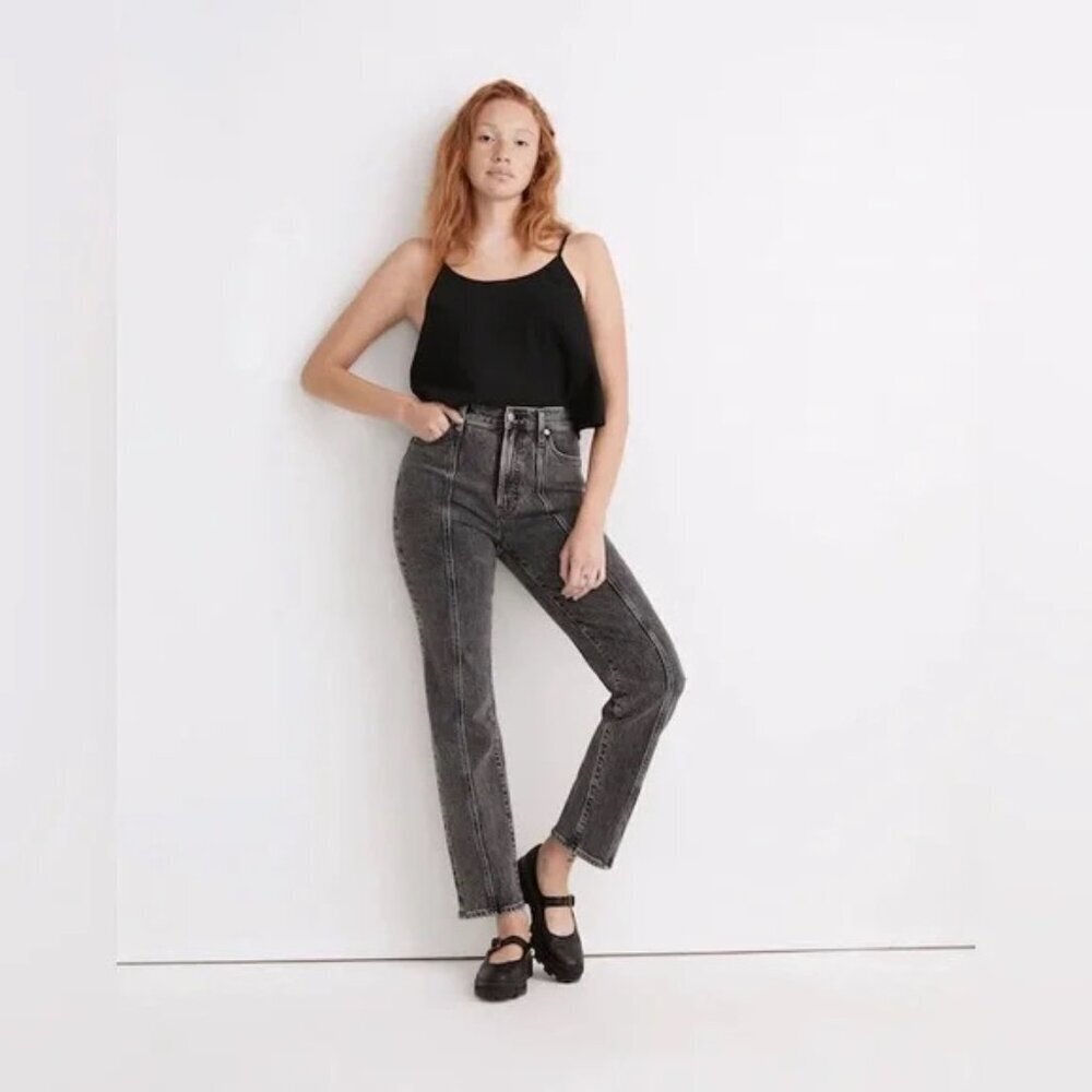 MADEWELL The Perfect Vintage Straight Jean in Meaford Wash: Seamed Edition